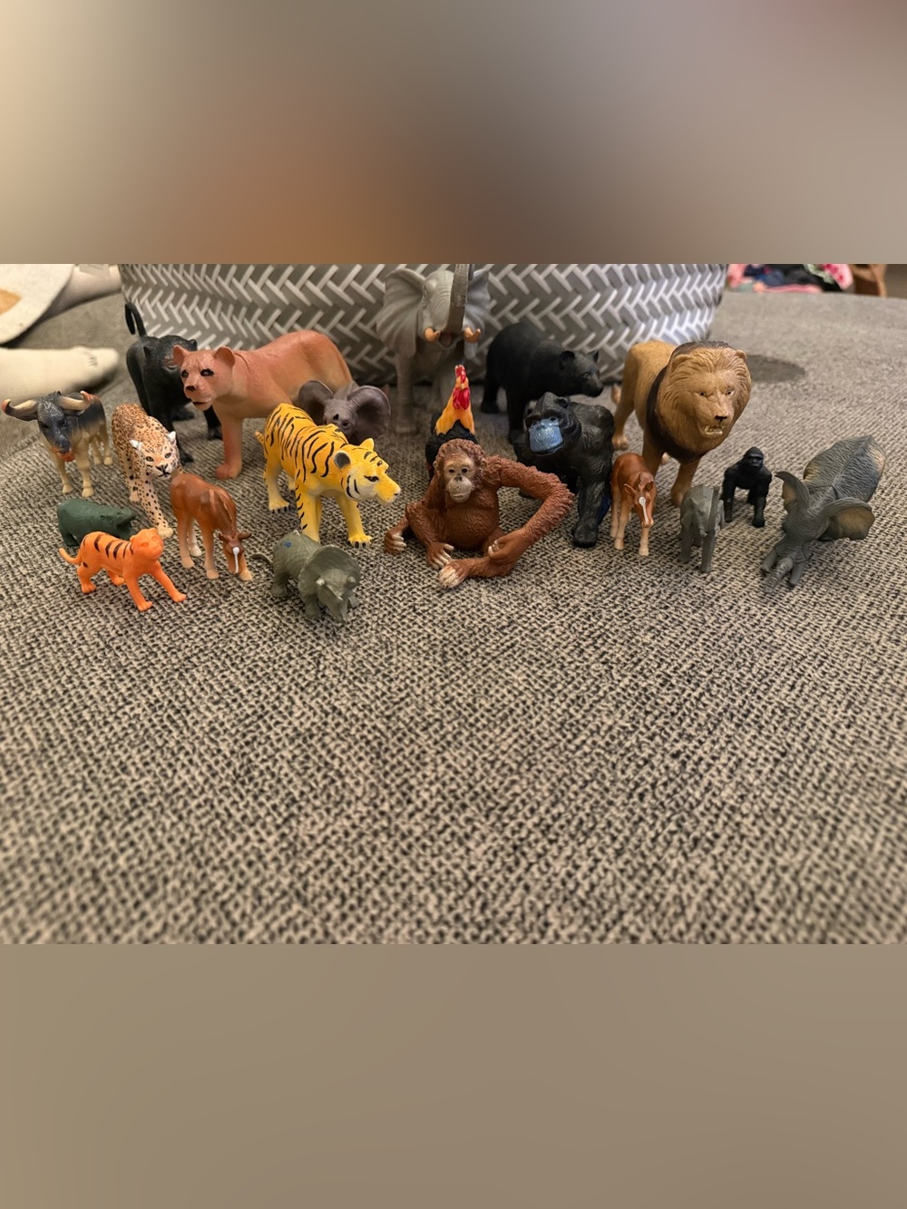 Assorted Small Pets Animal Toy Set - Brown Tiger Black Figures